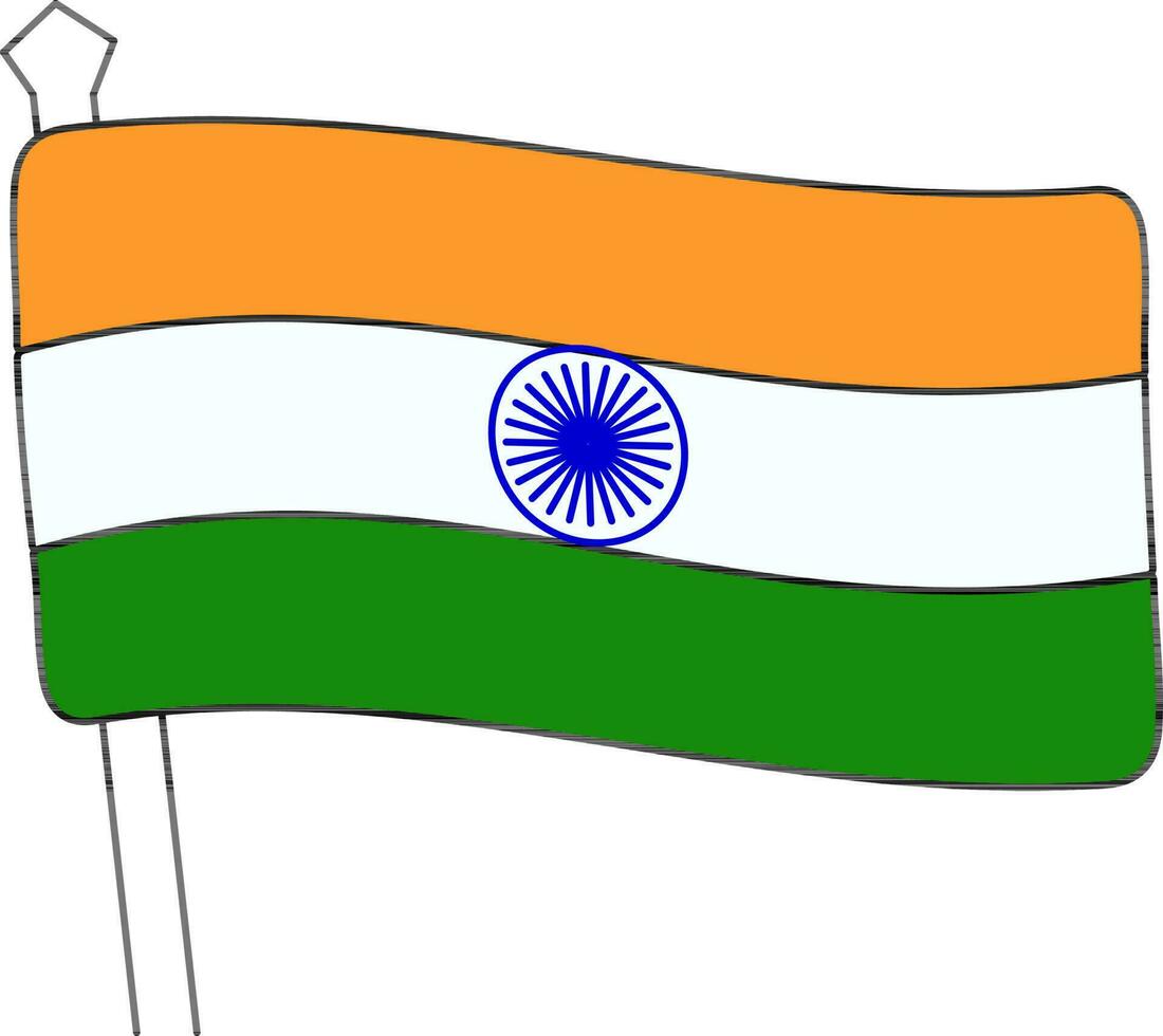 vettore illustrazione di India nazionale bandiera.