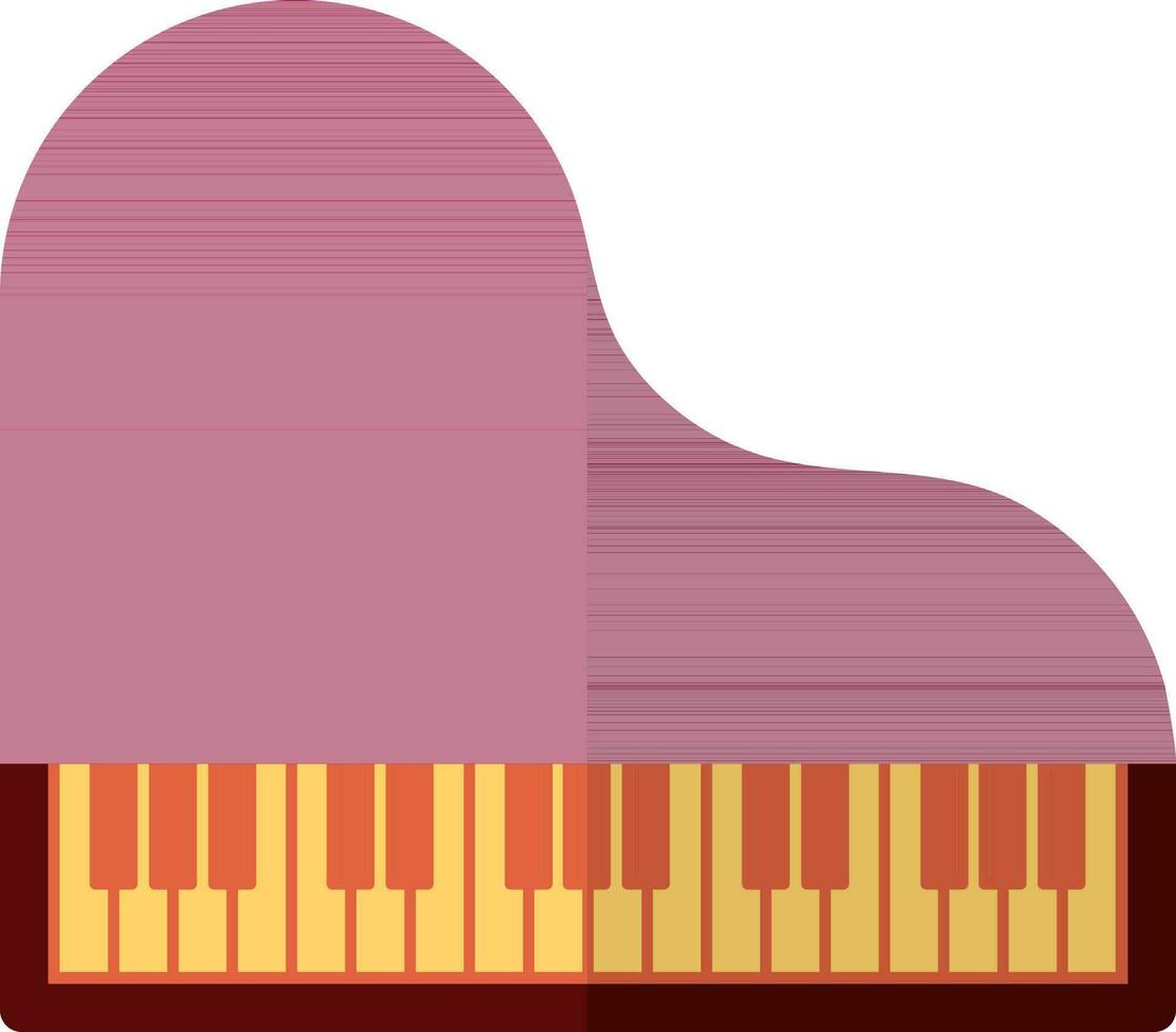 colorato pianoforte icona nel piatto stile. vettore