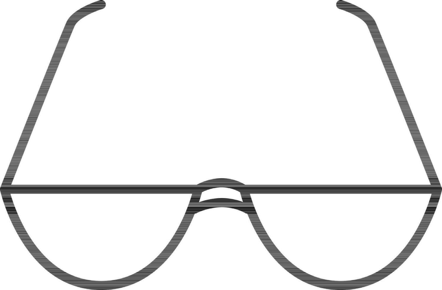 nero linea arte illustrazione di occhiali icona. vettore