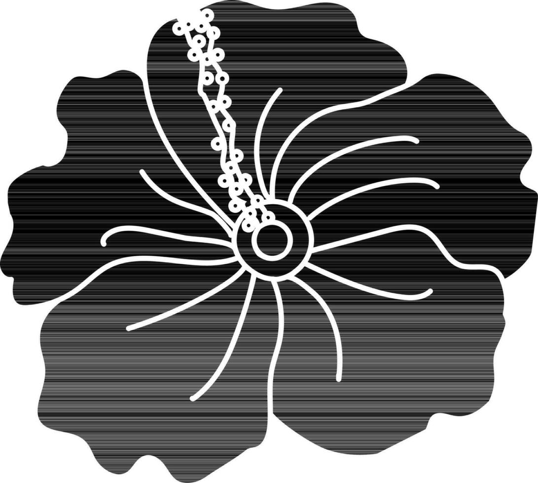 ibisco fiore icona nel piatto stile. vettore
