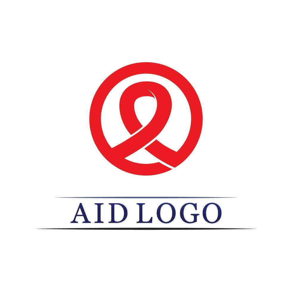 logo del nastro di aiuti e disegno vettoriale della giornata mondiale dell'AIDS