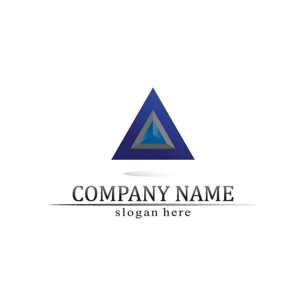 triangolo piramide logo design e simbolo vettoriale egiziano e logo aziendale
