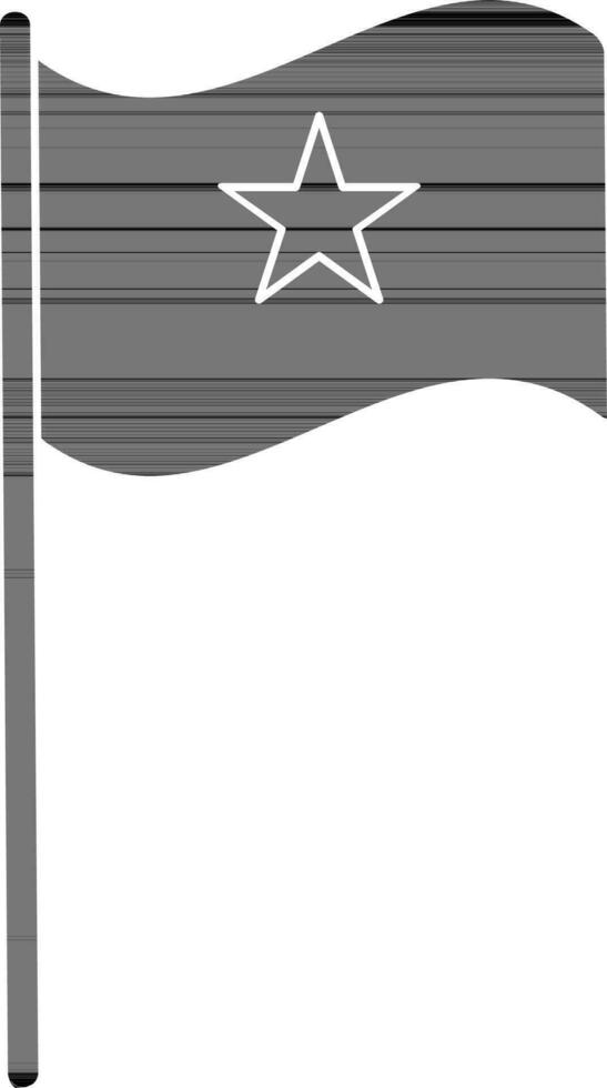 bandiera icona con stella per gioco concetto. vettore