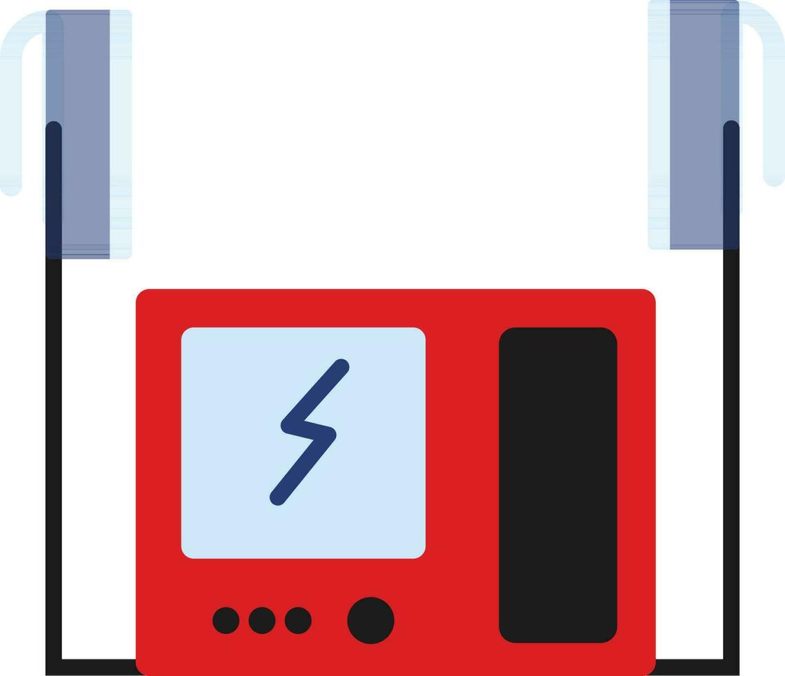 illustrazione di defibrillatore per emergenza concetto. vettore