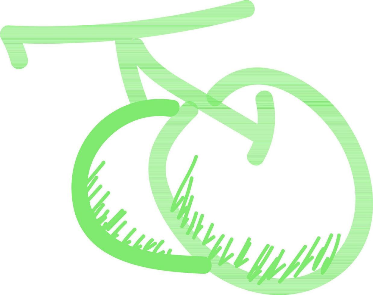 scarabocchio illustrazione di ciliegia. vettore