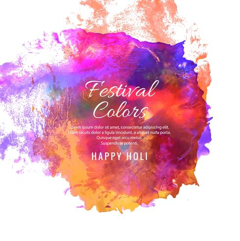 Festival di molla indiana felice di Holi dei colori che accolgono il illu di vettore