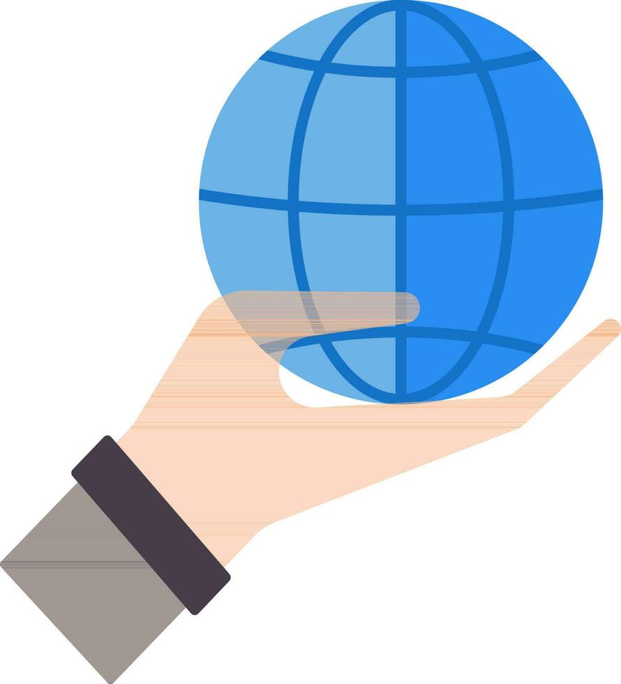 vettore illustrazione di mano Tenere globo icona.