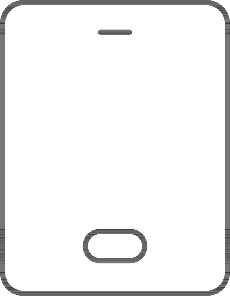 smartphone o tavoletta icona nel nero linea arte. vettore