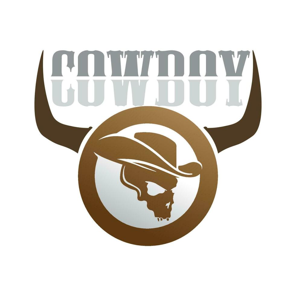 modello di disegno vettoriale icona logo cappello da cowboy