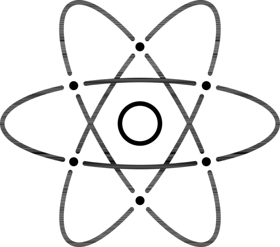 atomico struttura icona nel linea arte. vettore