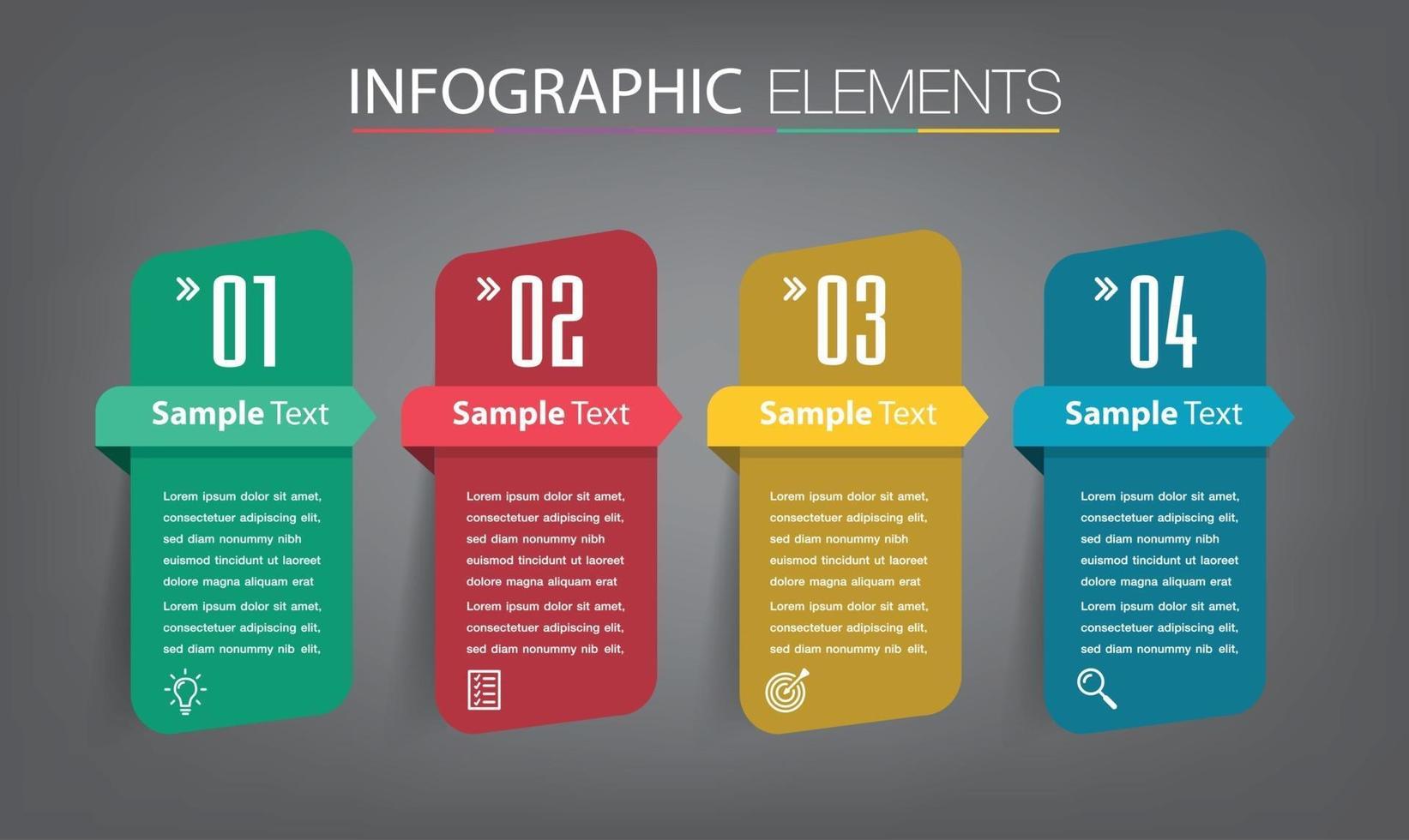 moderna casella di testo modello banner infografica vettore