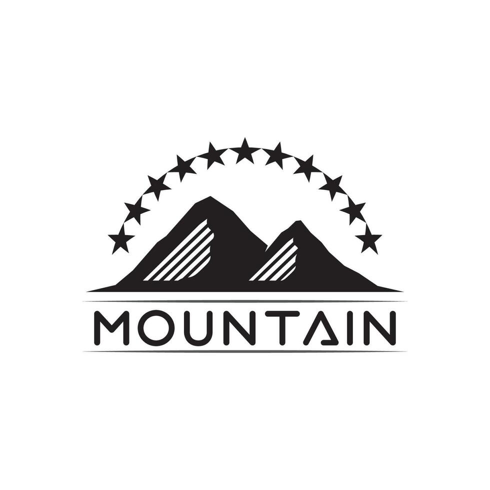 logo icona di montagna vettore