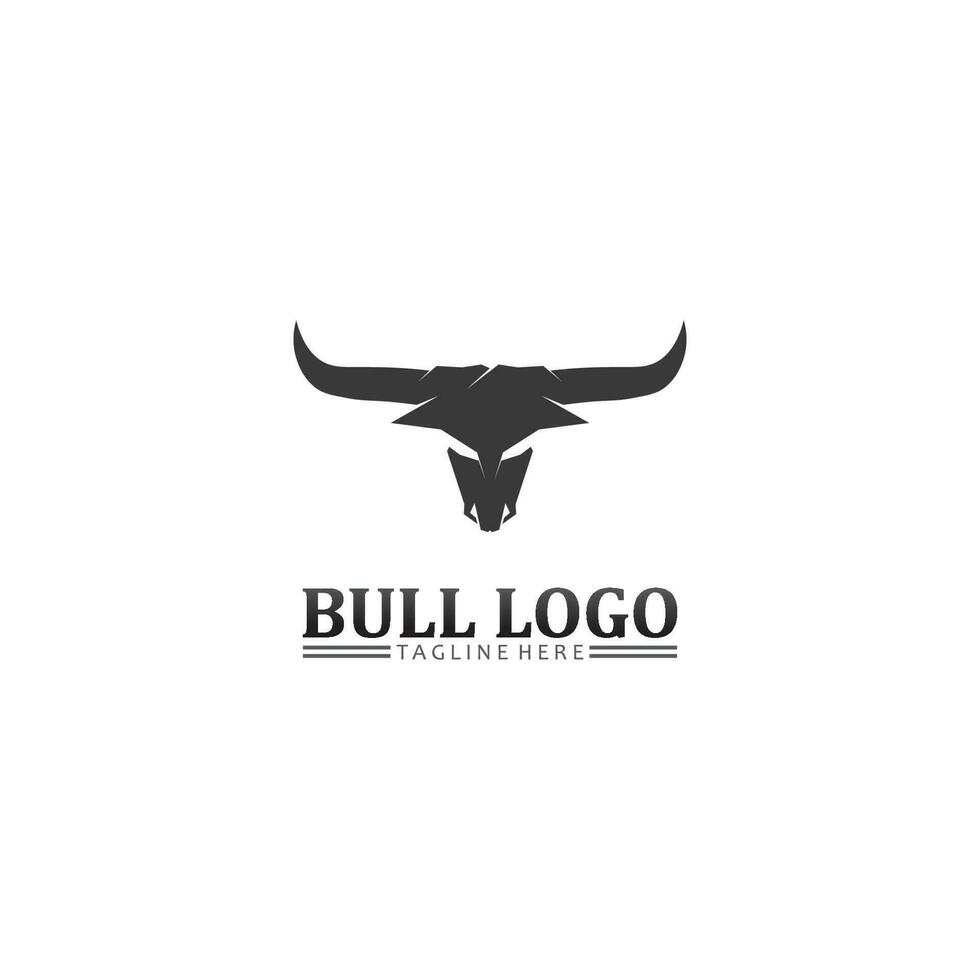 testa di bufalo toro, mucca, logo della mascotte animale vettore di design per bufalo corno sportivo, animale, mammiferi, logo della testa, selvaggio, matador