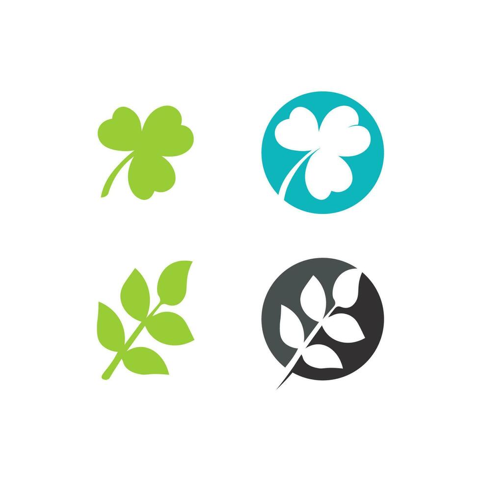 logo dell'albero della foglia e della natura per il design dell'ecologia della pianta verde vettoriale aziendale