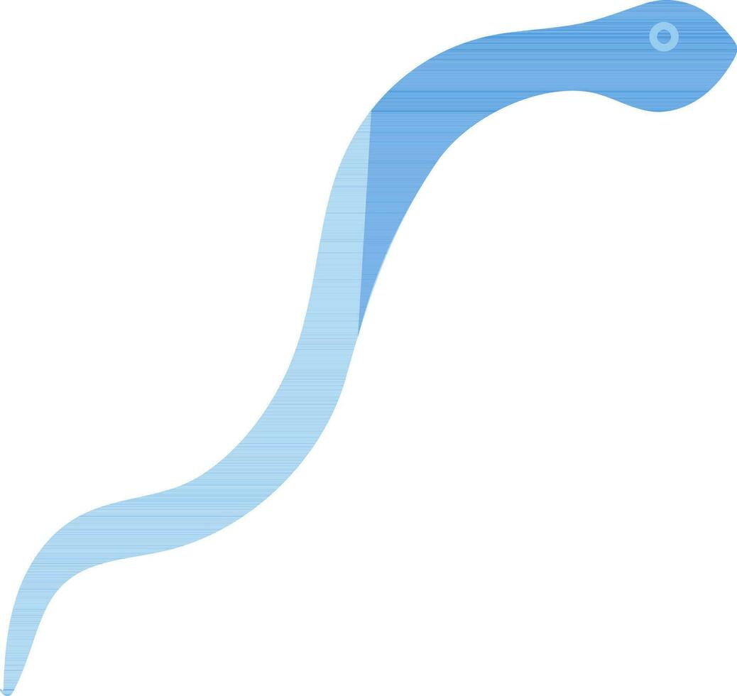 cartone animato personaggio di un' anguilla. vettore