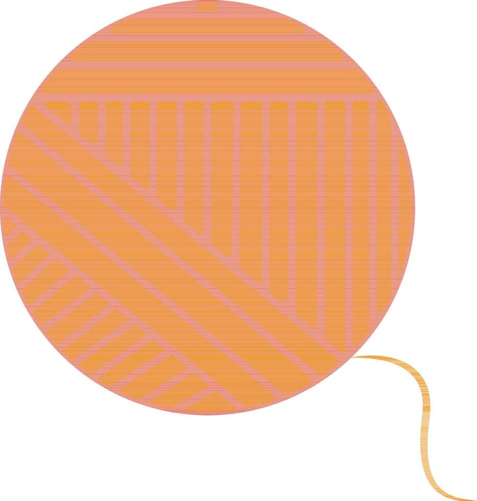 illustrazione di palla di lana filato nel d'oro colore. vettore