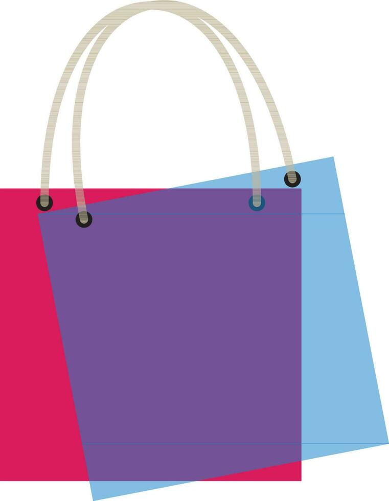 piatto stile rosa e blu shopping borse design. vettore
