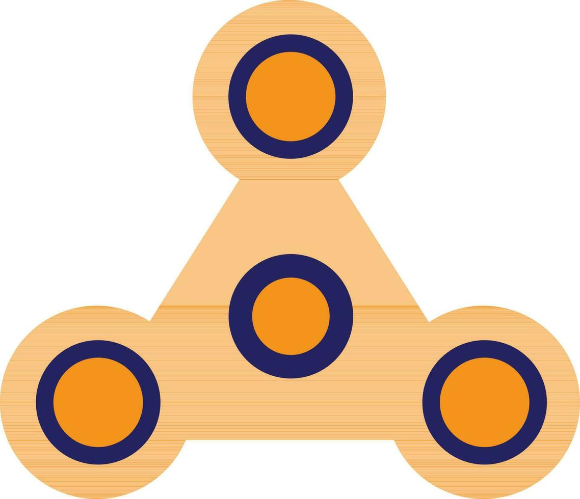 arancia colore di filatore icona nel illustrazione. vettore