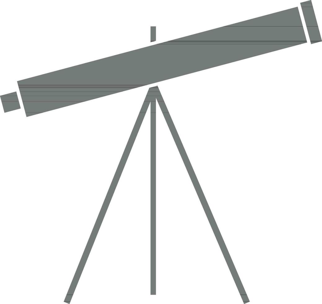 nero cartello o simbolo di un' telescopio. vettore