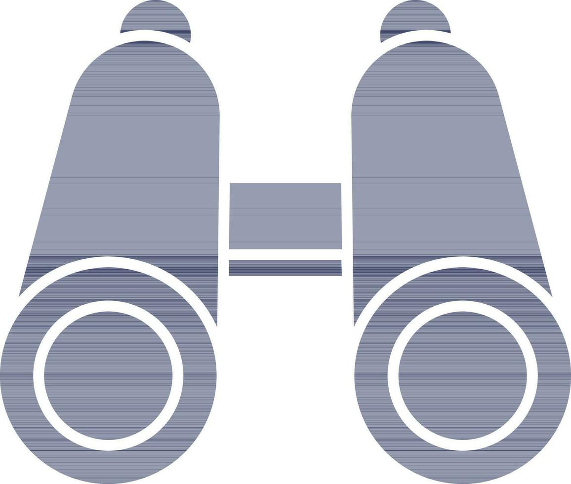 binoculare icona nel blu e bianca colore. vettore