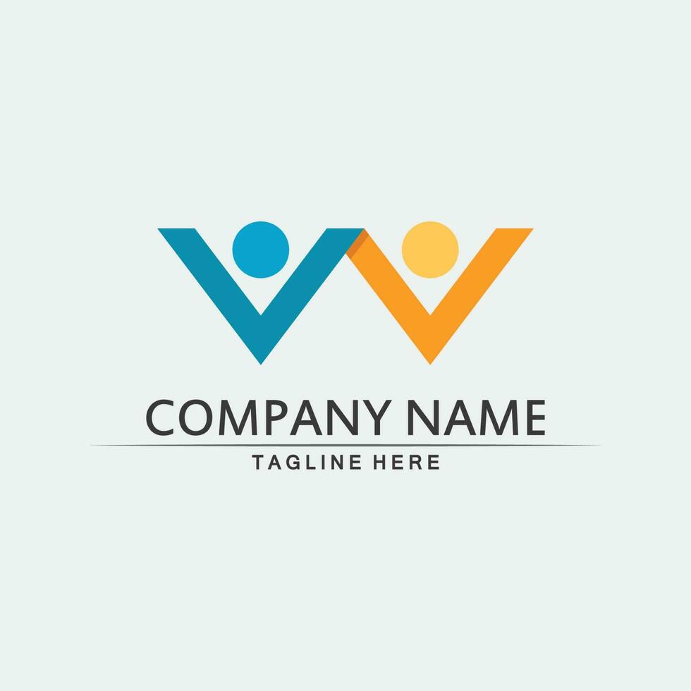 logo della comunità persone lavorano team e business vector logo e design gruppo famiglia