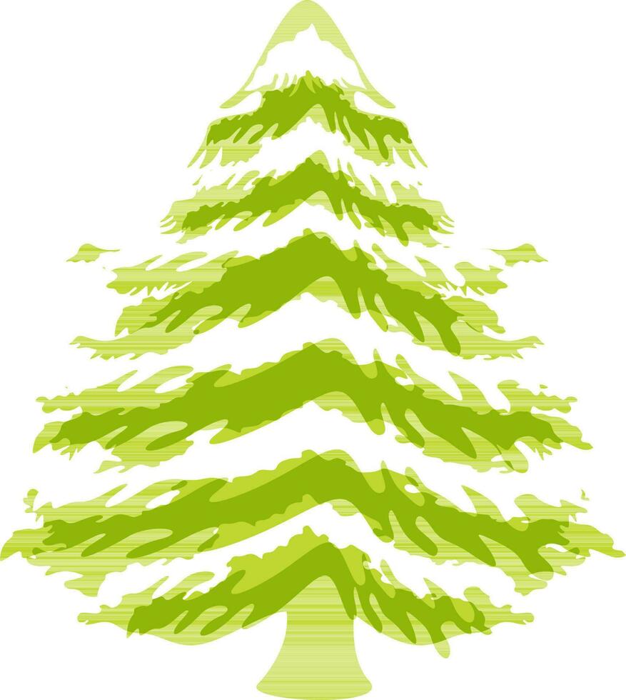 bellissimo Natale albero fatto di Salva verde colore. vettore