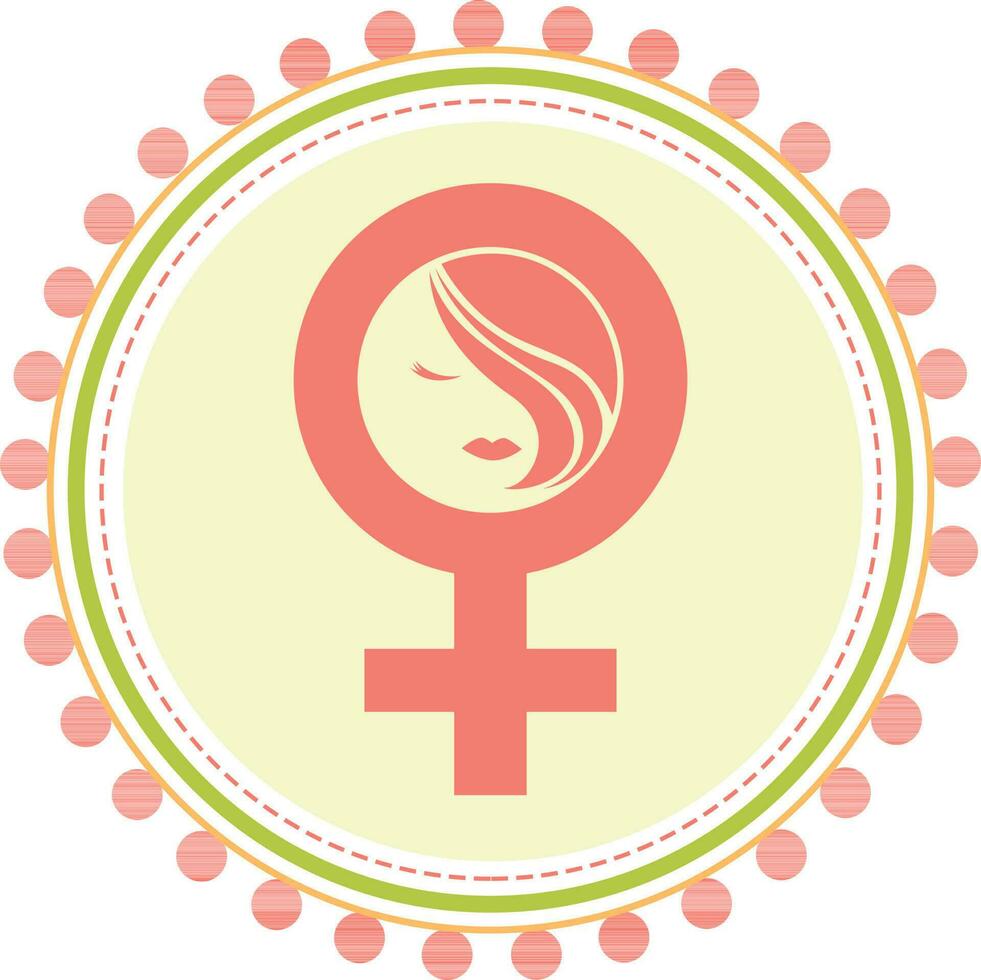 illustrazione di femmina simbolo. vettore