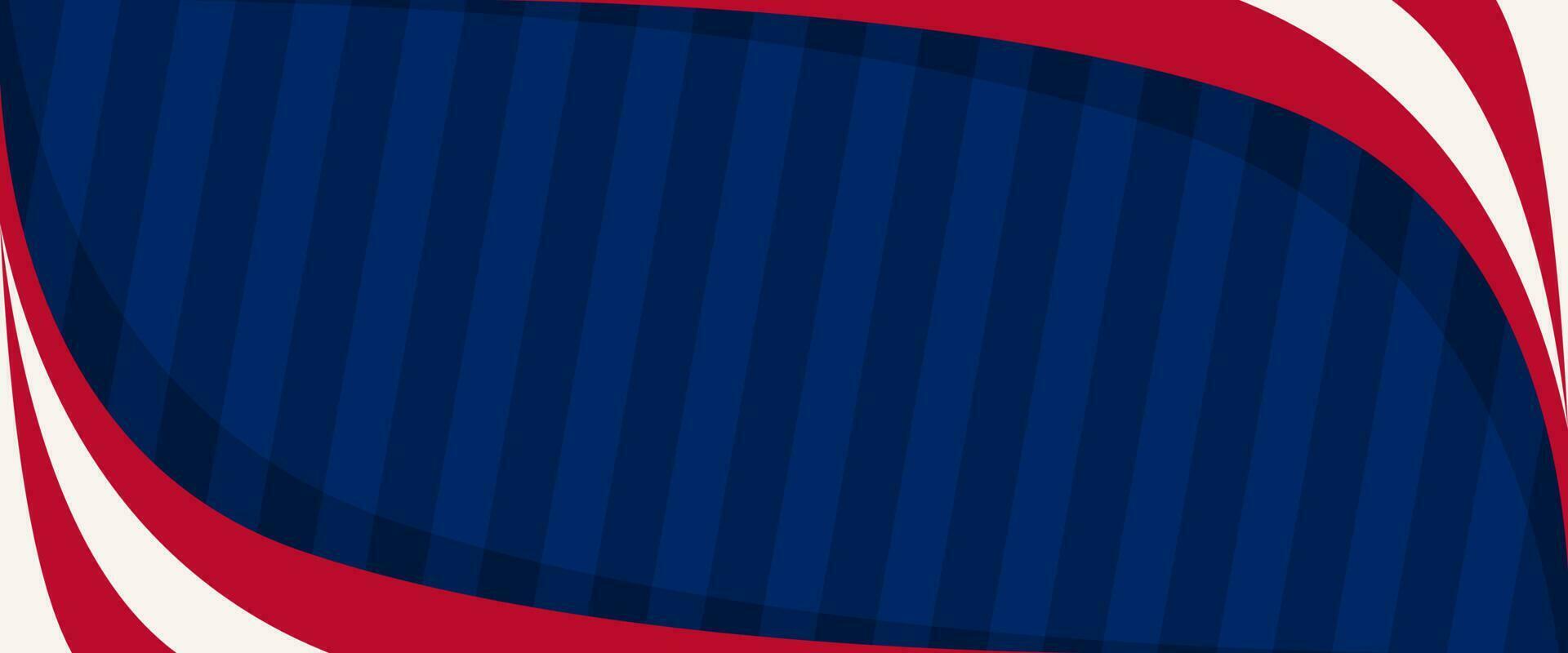 rosso, bianca e blu con un' striscia sfondo per design con un americano evento tema vettore
