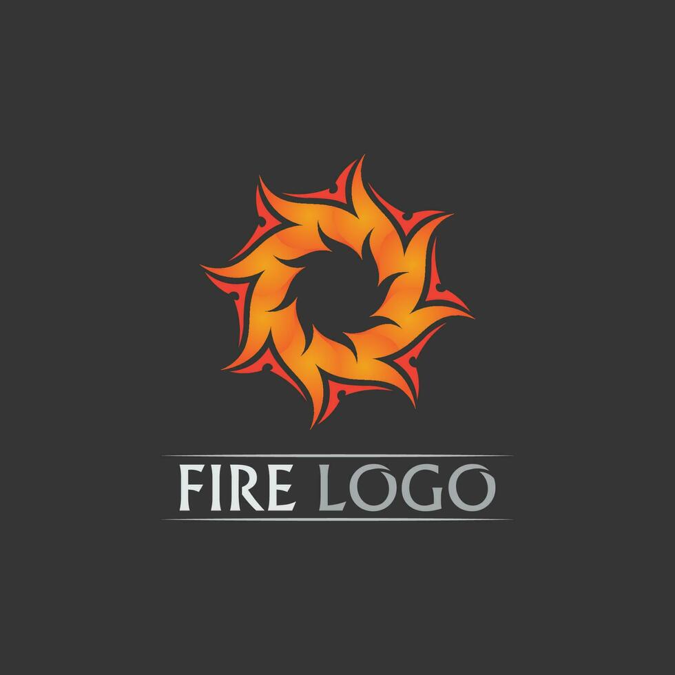 logo e icona del fuoco, elemento fiammeggiante caldo vettore fiamma illustrazione design energia, caldo, avvertimento, segno di cottura, logo, icona, luce, calore di potenza