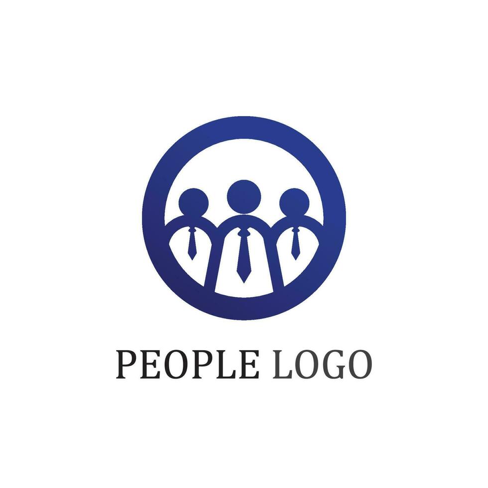 logo delle persone, squadra, persone di successo lavorano, gruppo e comunità, società del gruppo e logo aziendale vettore e cura del design, logo di successo dell'icona della famiglia