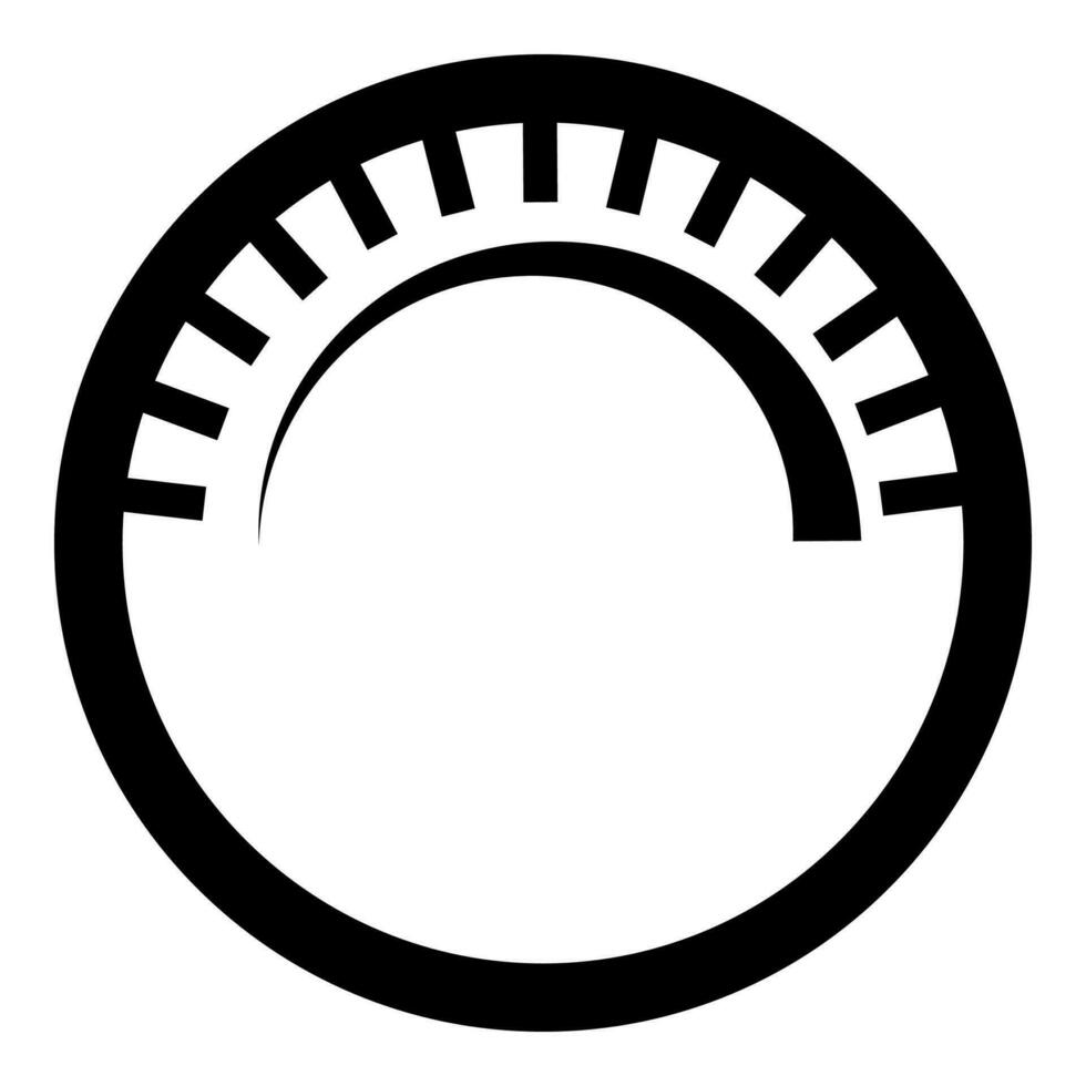 pomello regolamento maniglia variazione valore regolazione cartello regolare livello concetto messa a punto pulsante icona nero colore vettore illustrazione Immagine piatto stile