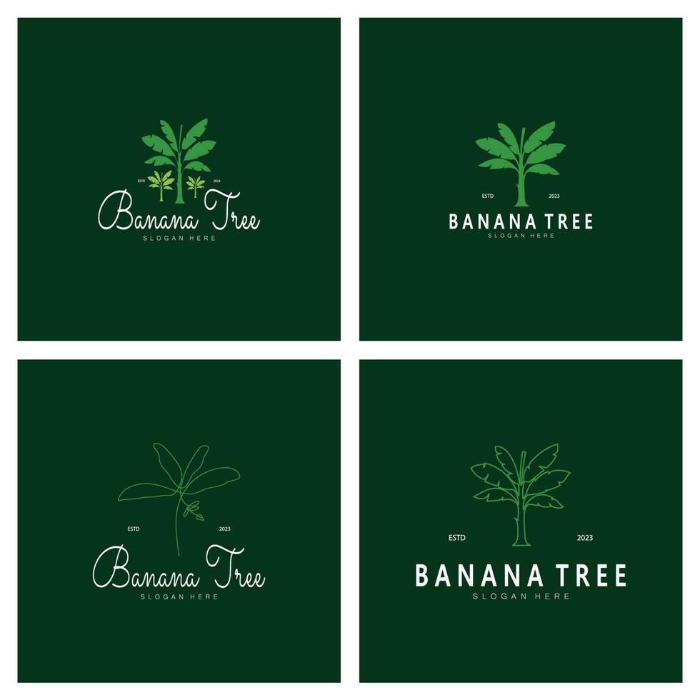 semplice silhouette Banana albero logo. piatto design vettore