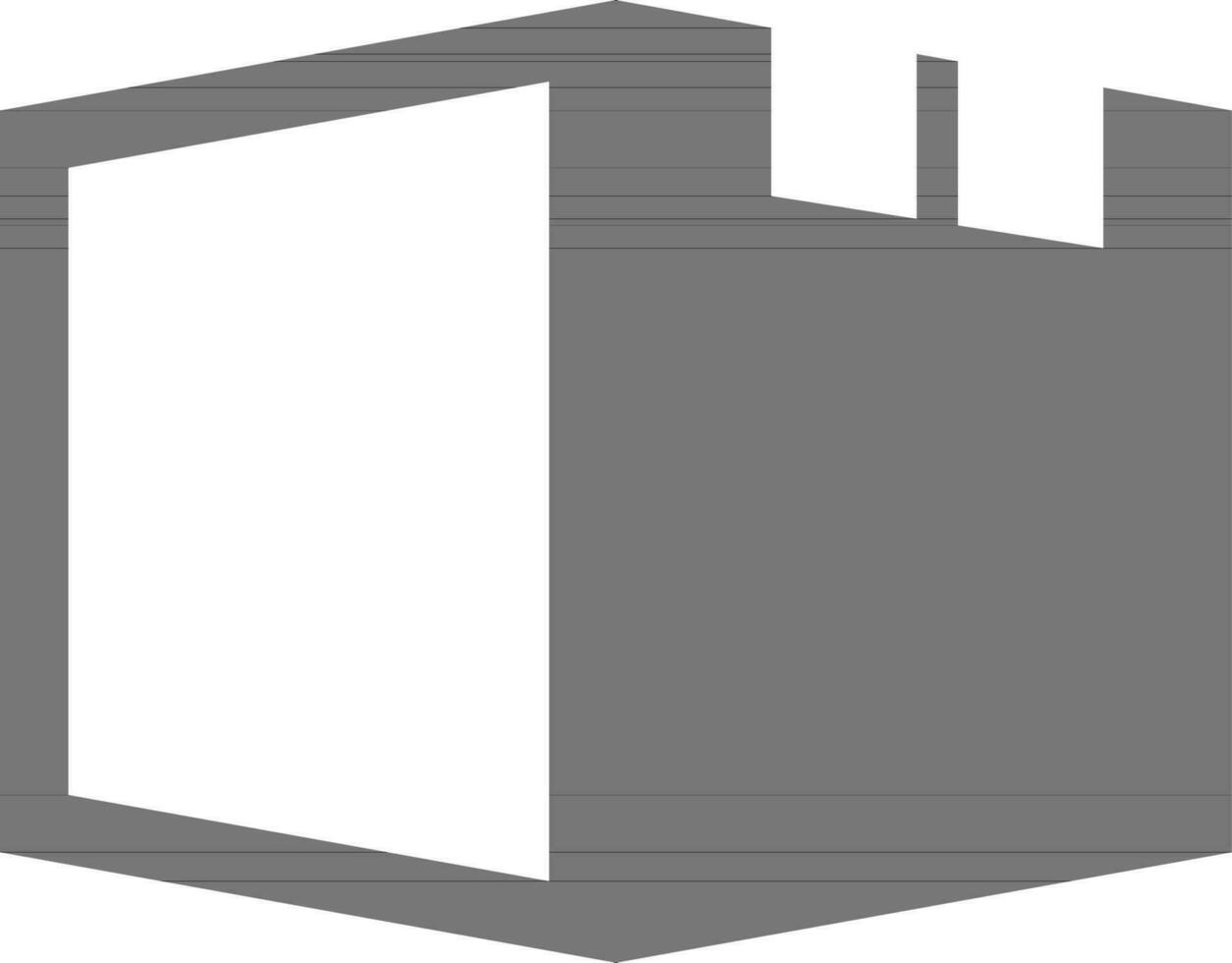 illustrazione di scatola di cartone nel nero colore. vettore