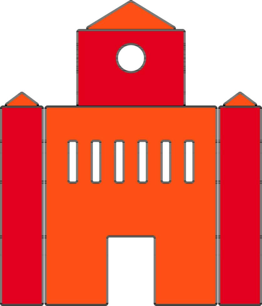 brillante rosso e arancia costruzione. vettore