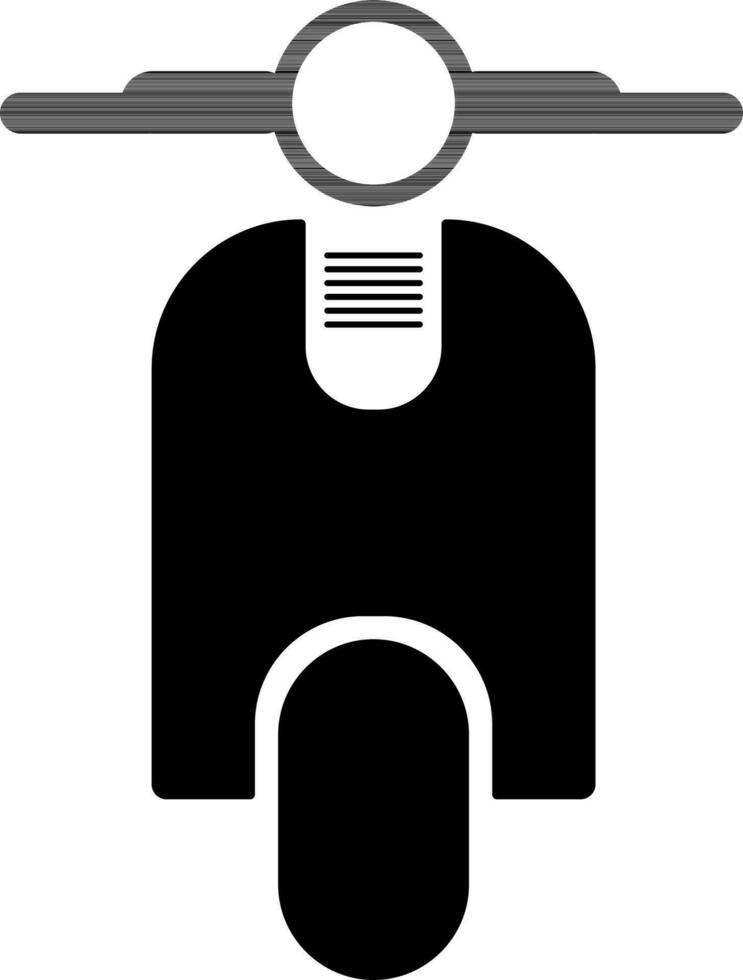 nero cartello o simbolo di un' scooter. vettore
