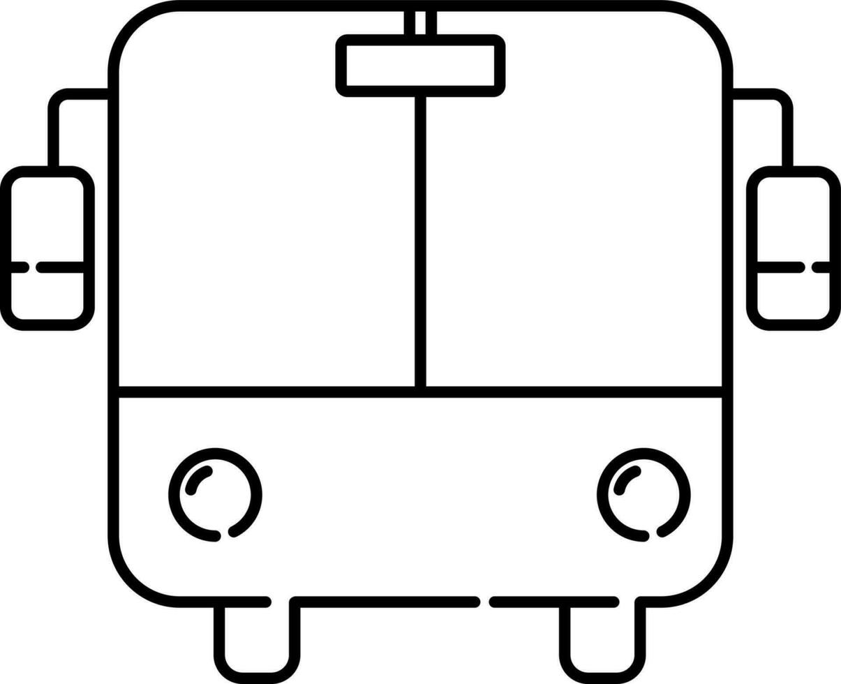 linea arte illustrazione di un' autobus. vettore