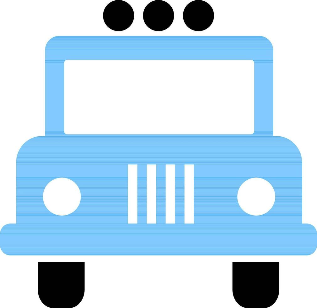piatto cartello o simbolo di un' jeep. vettore