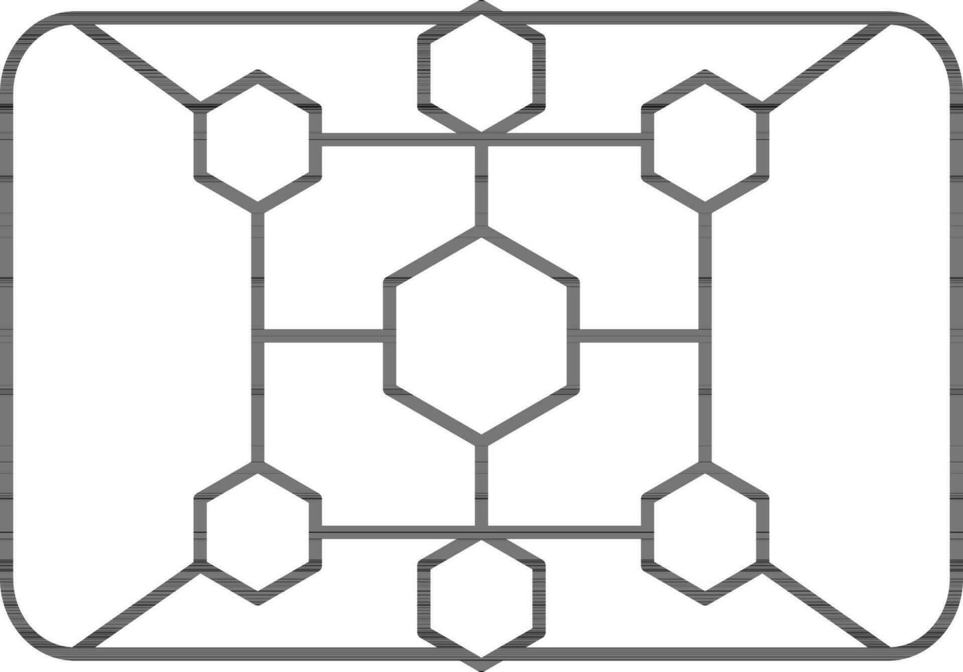 nero linea arte illustrazione di algoritmo icona. vettore