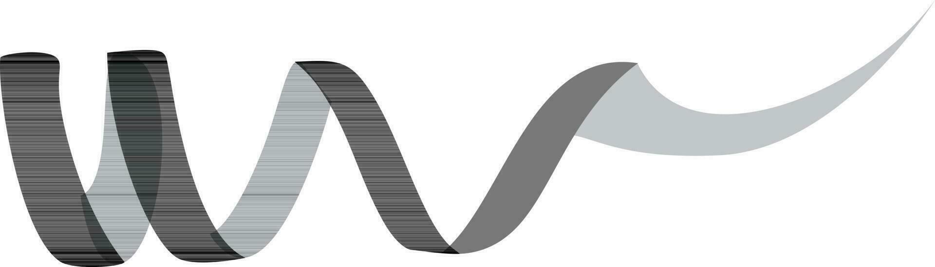 illustrazione di arricciato nastro isolato su bianca sfondo. vettore
