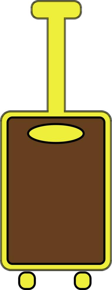 bagaglio Borsa nel giallo e Marrone colore. vettore