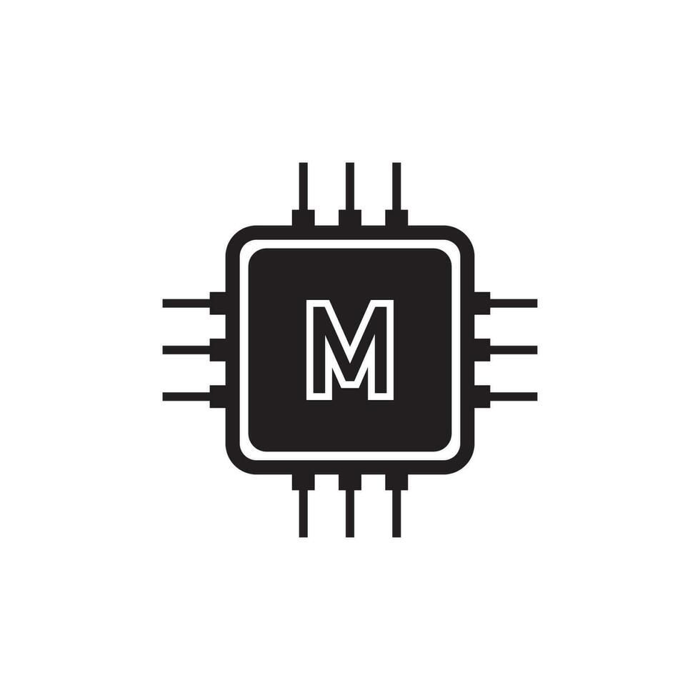 microchip icona vettore