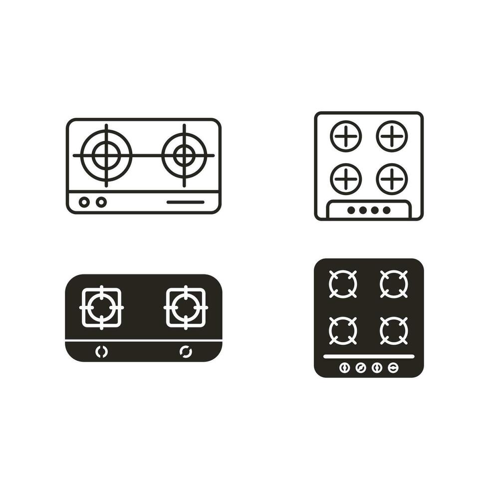 gas stufa icona vettore