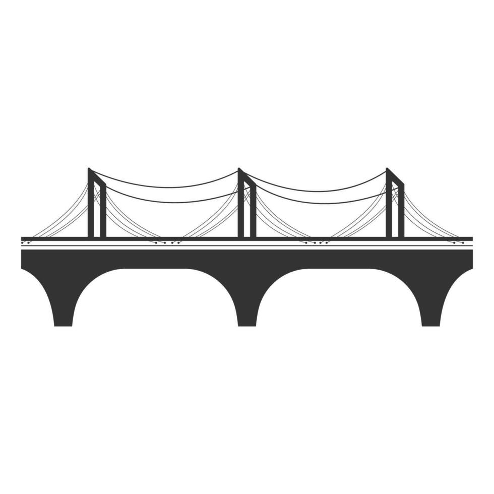 ponte logo vettore illustrazione