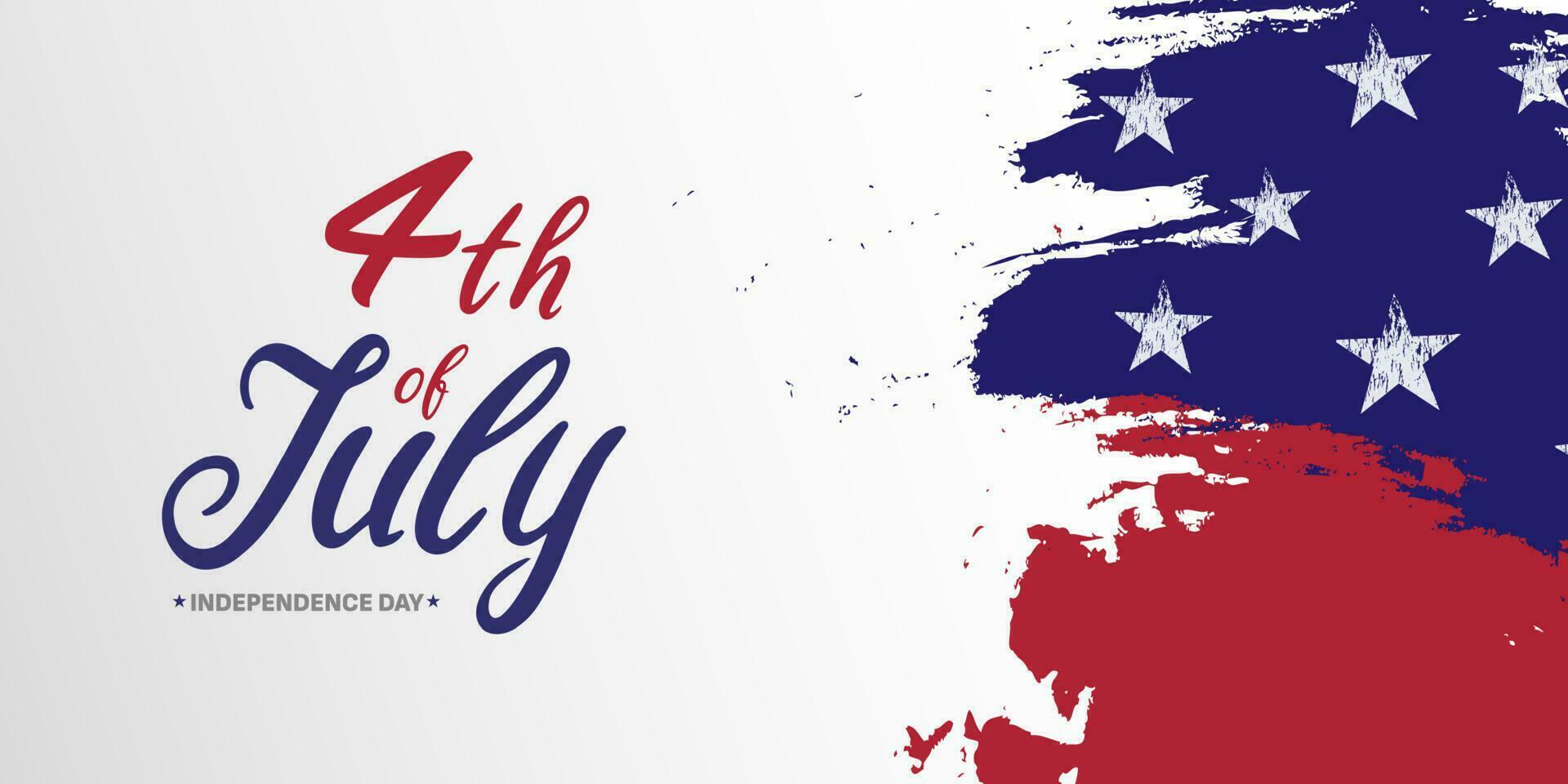 4 ° di luglio. unito stati indipendenza giorno design. Stati Uniti d'America nazione americano federale patriottico vacanza disegni per saluto carte o striscioni. vettore