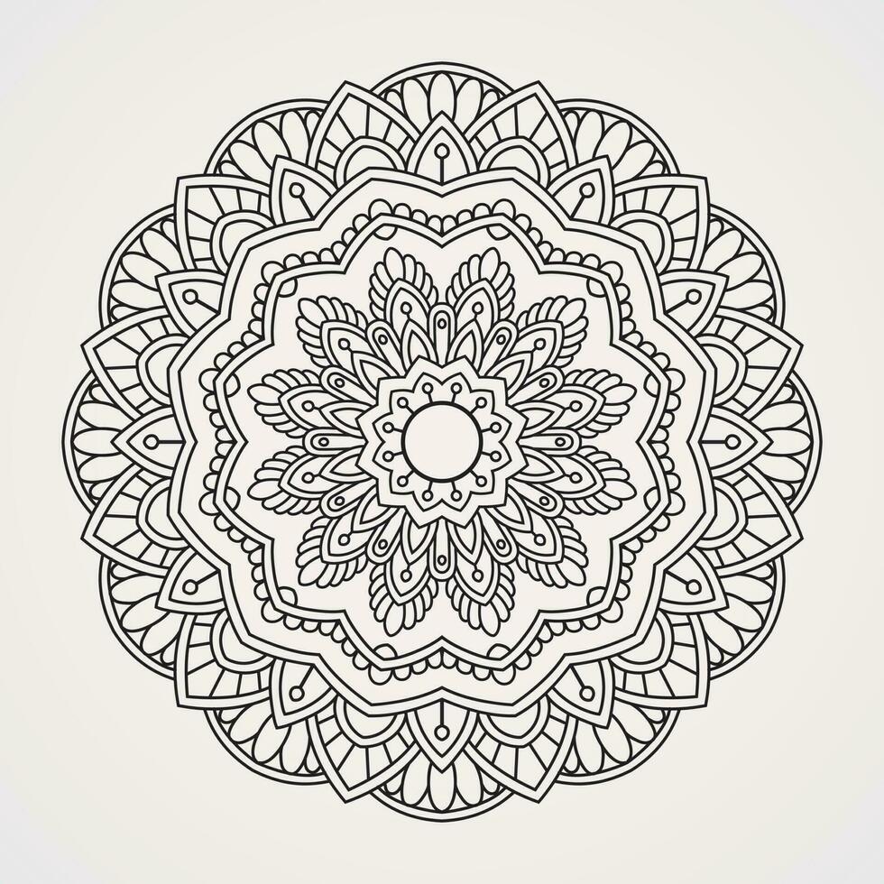 decorativo decorazione di mandala fiori. adatto per henné, tatuaggi, colorazione libri. Islam, indù, buddha, India, Pakistan, Cinese, arabo vettore
