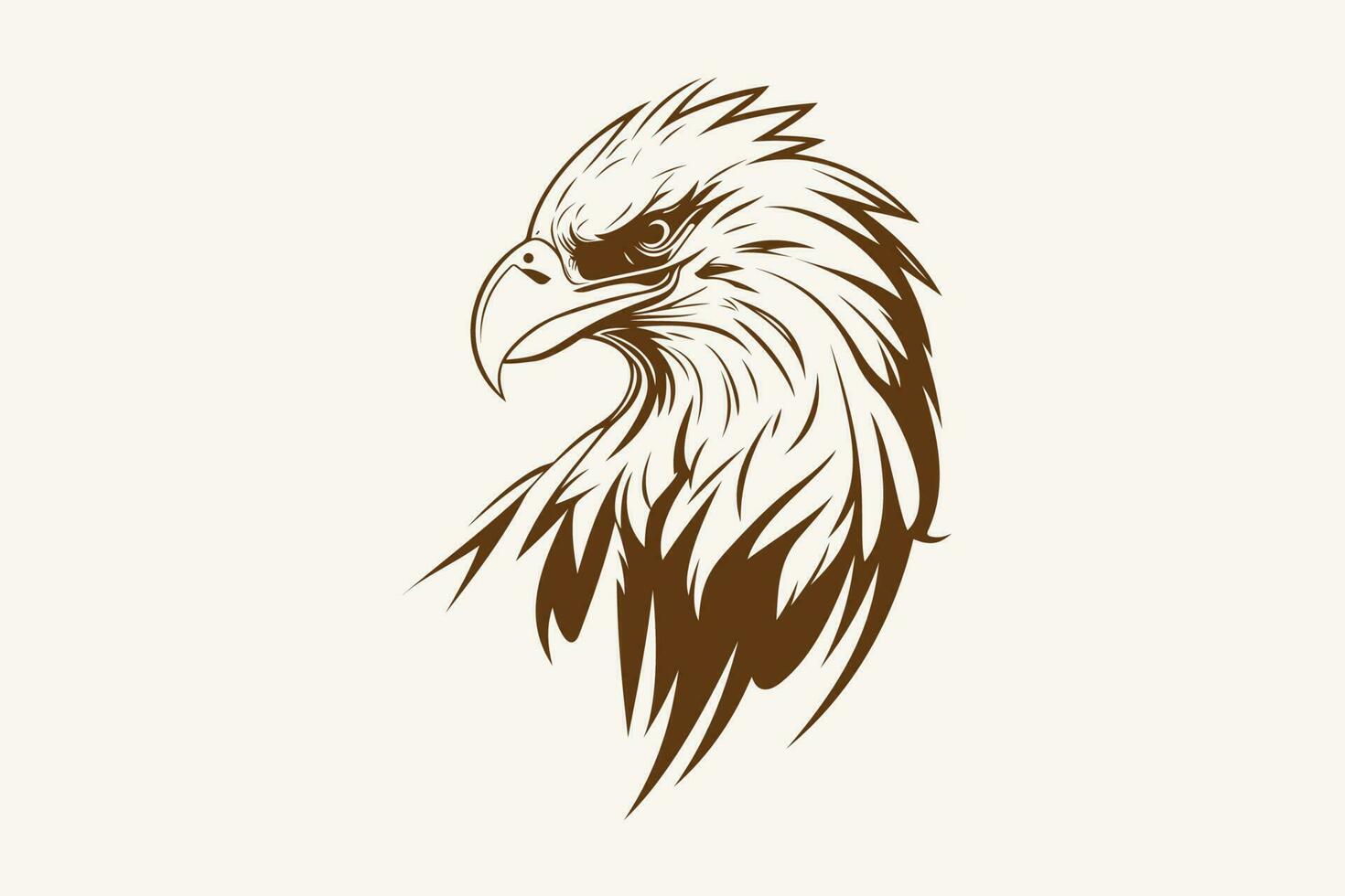 aquila testa portafortuna vettore logo modello