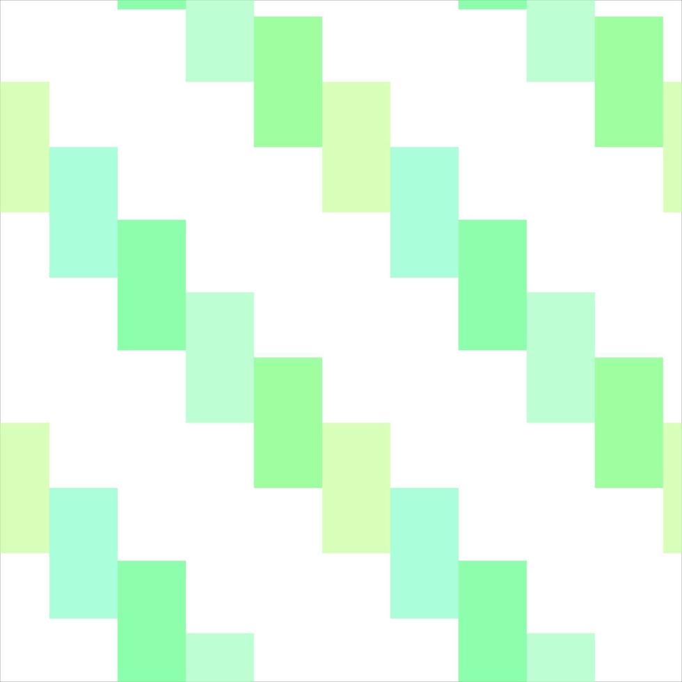 quadrati astratti in verde su sfondo bianco vettore senza soluzione di continuità