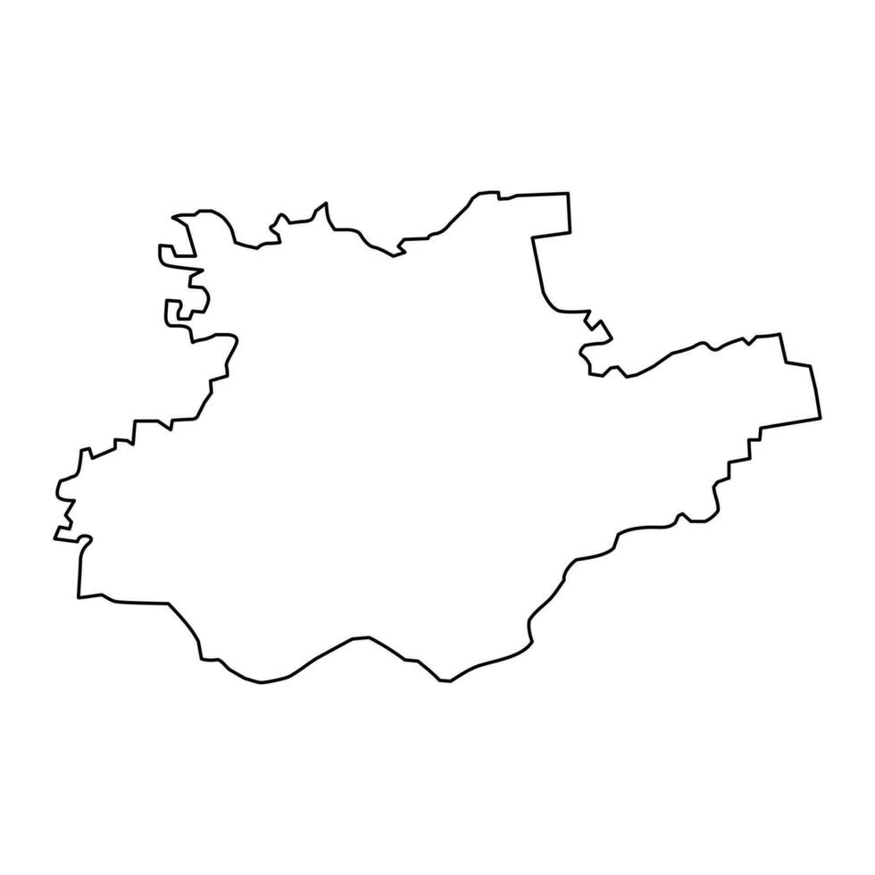 bauska quartiere carta geografica, amministrativo divisione di Lettonia. vettore illustrazione.