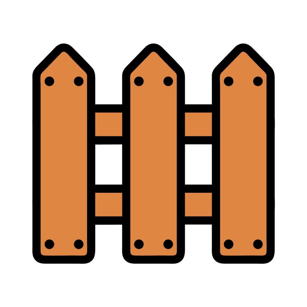 di legno recinto vettore illustrazione icona isolato