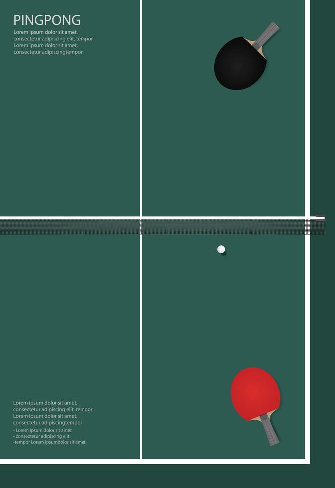 illustrazione vettoriale di pingpong poster modello